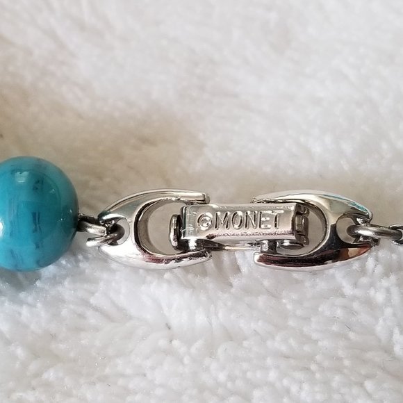 Vintage 70's Monet Runway Bead Egyptian Necklace - Picture 7 of 9